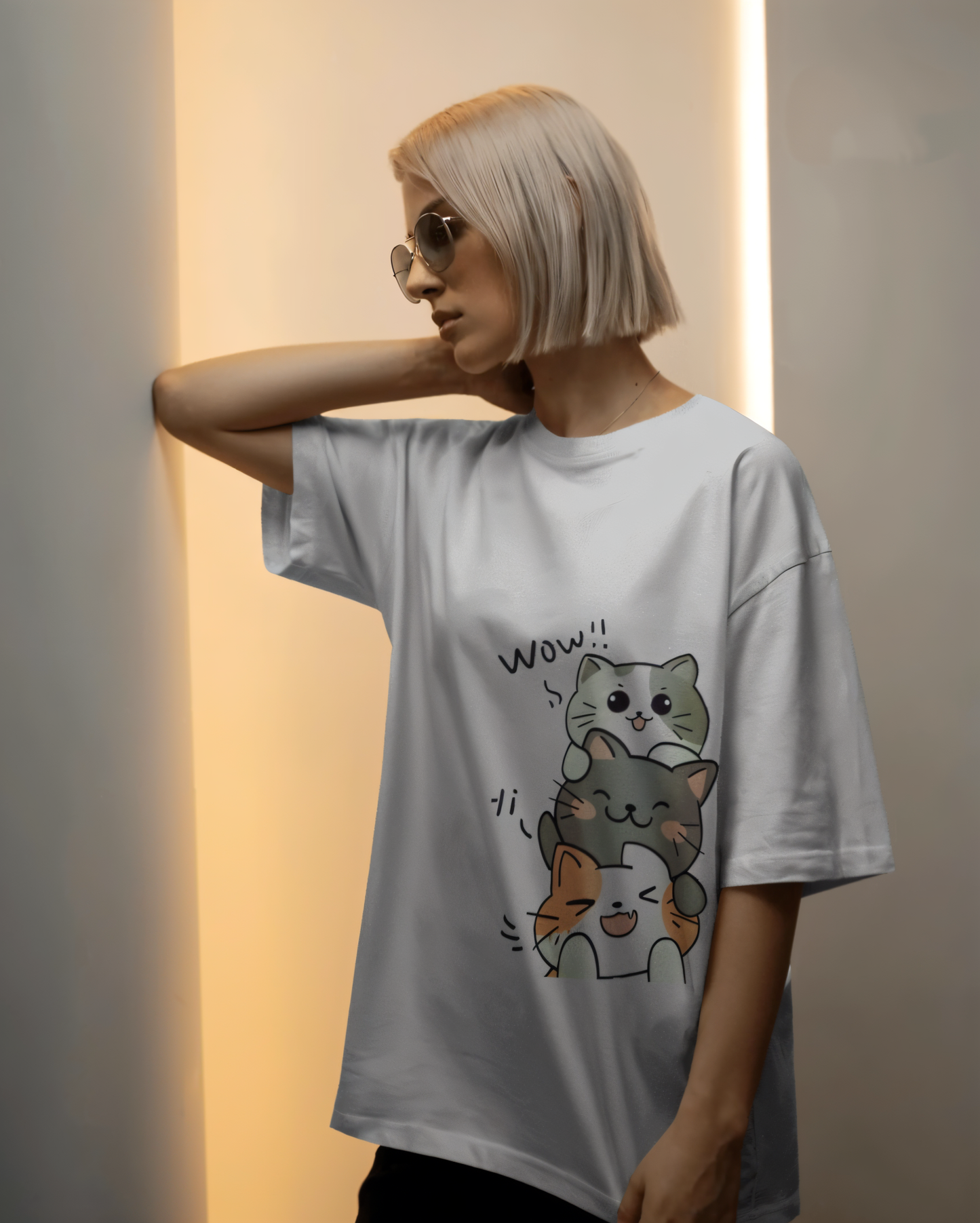 Unisex Oversized T-Shirt (Meow Moments)
