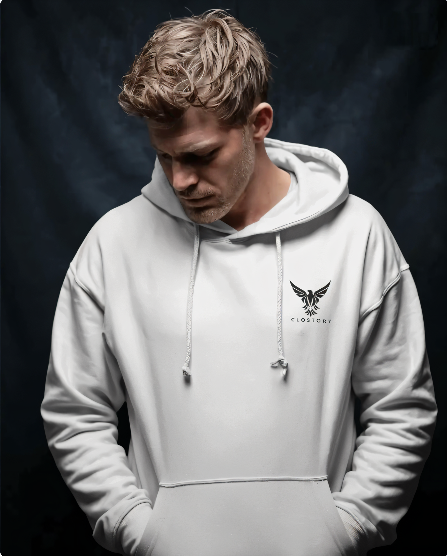 Unisex Embroidery Hoodie (Black Logo)