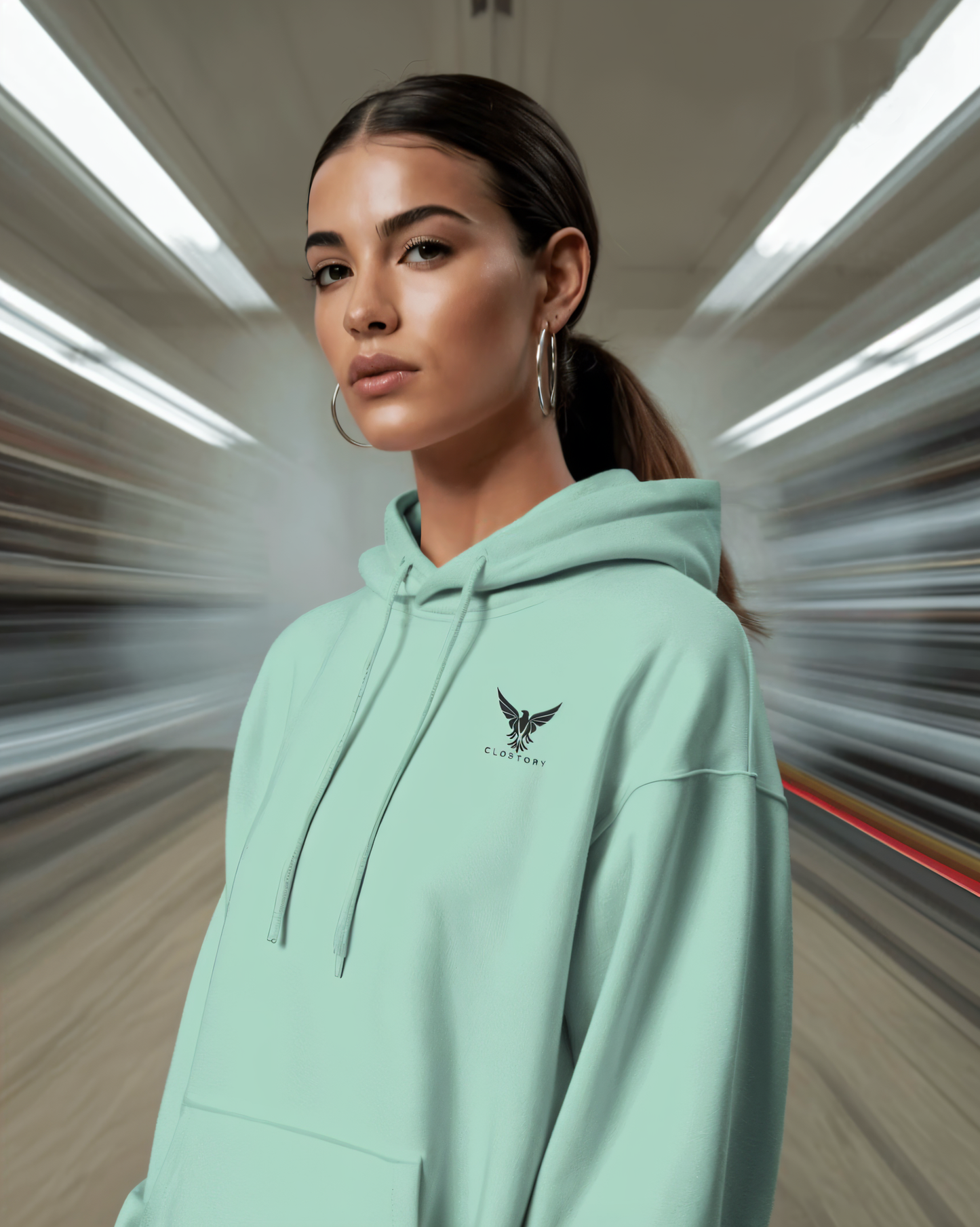 Unisex Embroidery Hoodie (Black Logo)