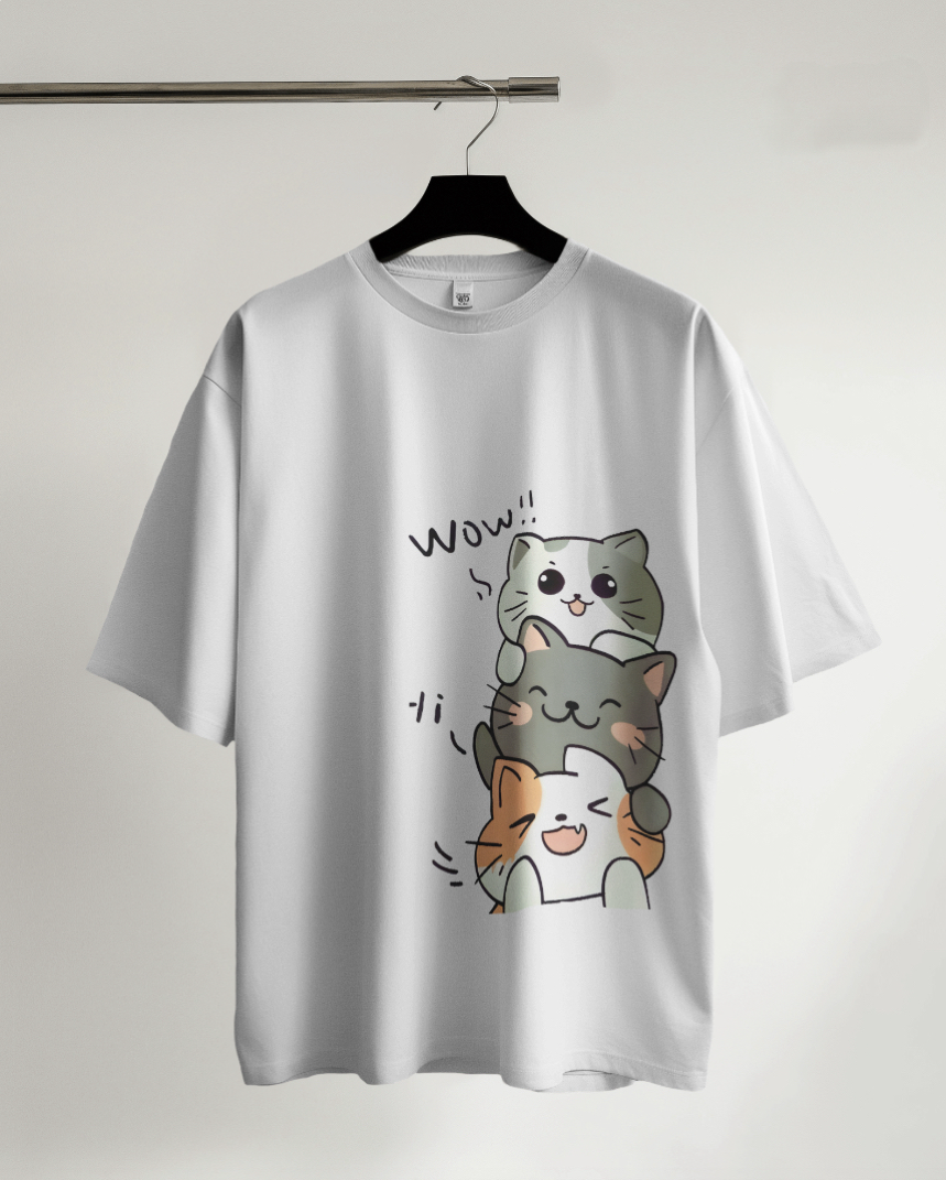 Unisex Oversized T-Shirt (Meow Moments)