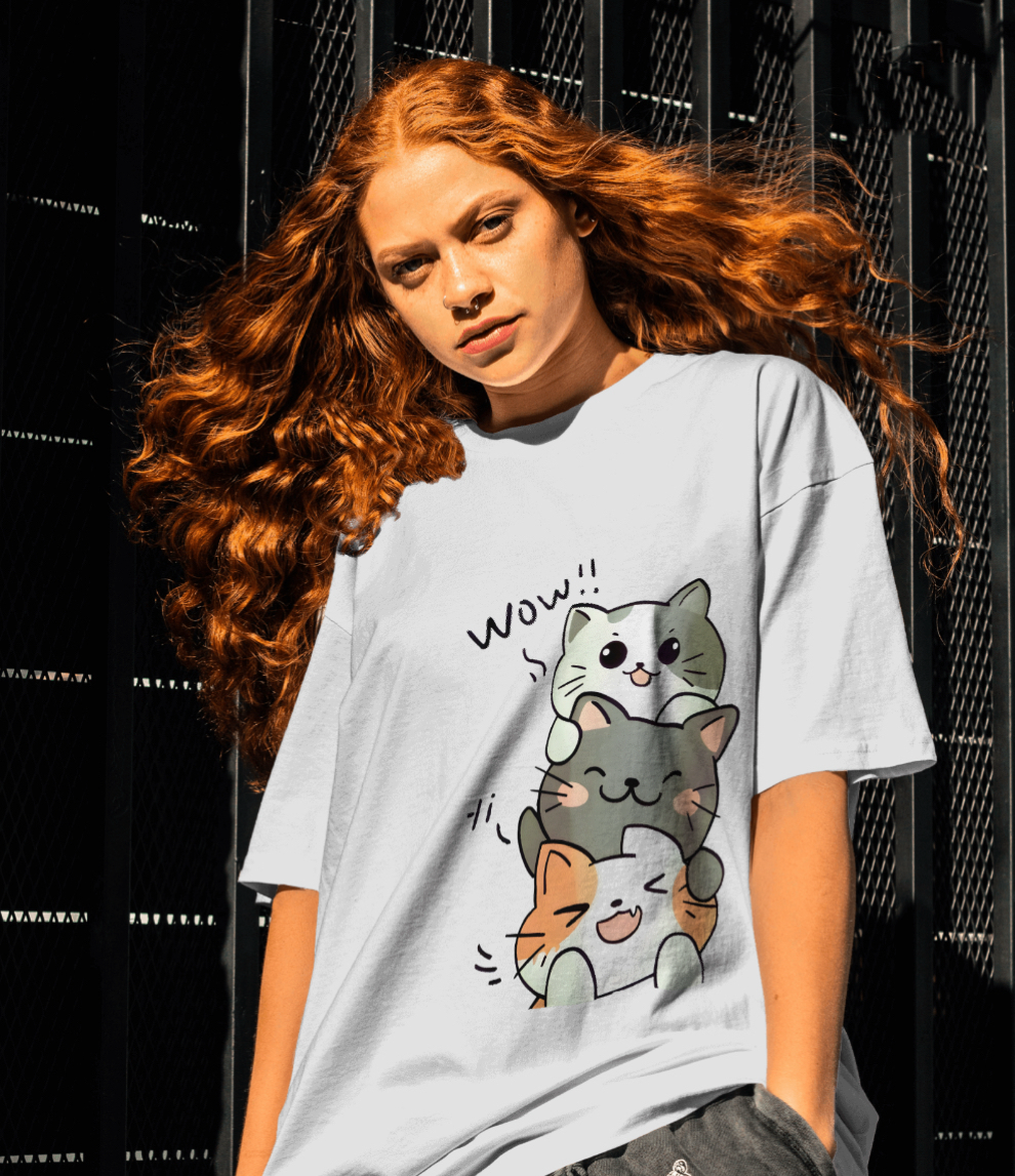 Unisex Oversized T-Shirt (Meow Moments)